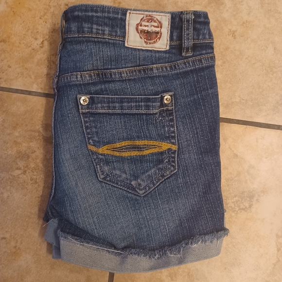 T Five Junior Blue Jean Shorts size 7 - Picture 2 of 5